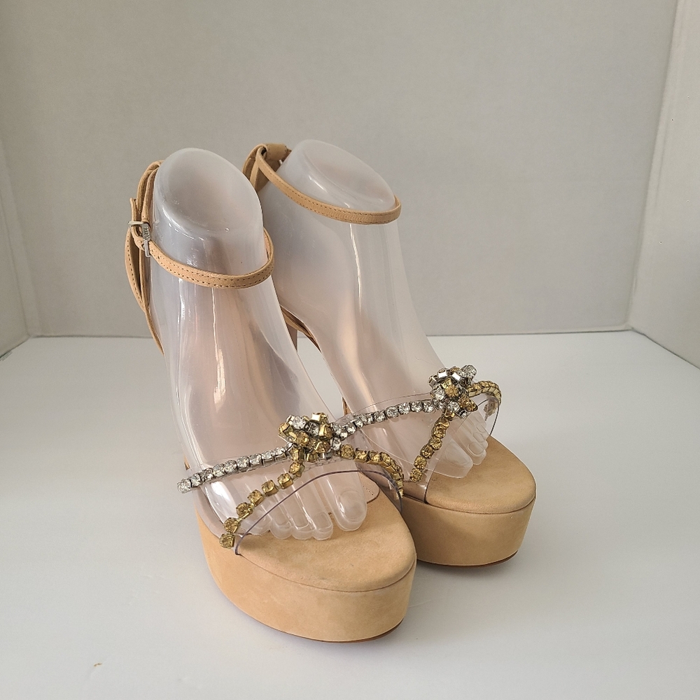 Schutz Women's Jayda Ankle Strap Platform High Heel Sandals Size 9.5